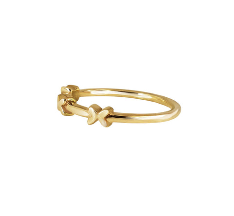 Anillo Mujer Oro 14K Oro 3 Mariposas