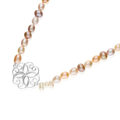 Collar Perlas Módulo Inflado con Cristal