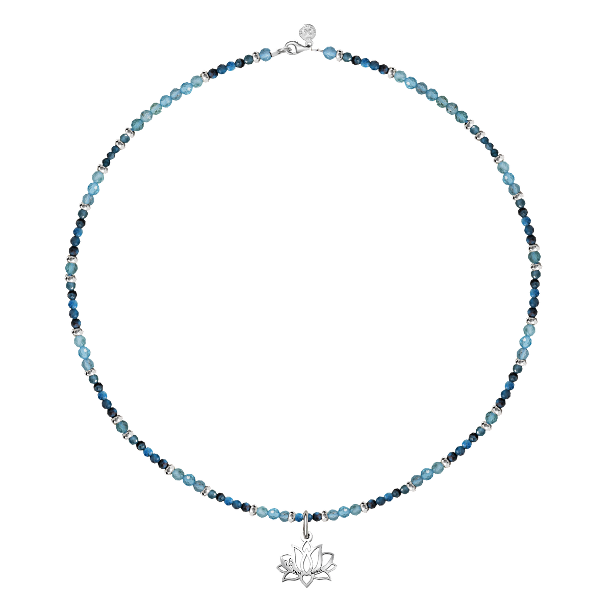 Collar Mujer Plata 925 Zen Loto Apatita