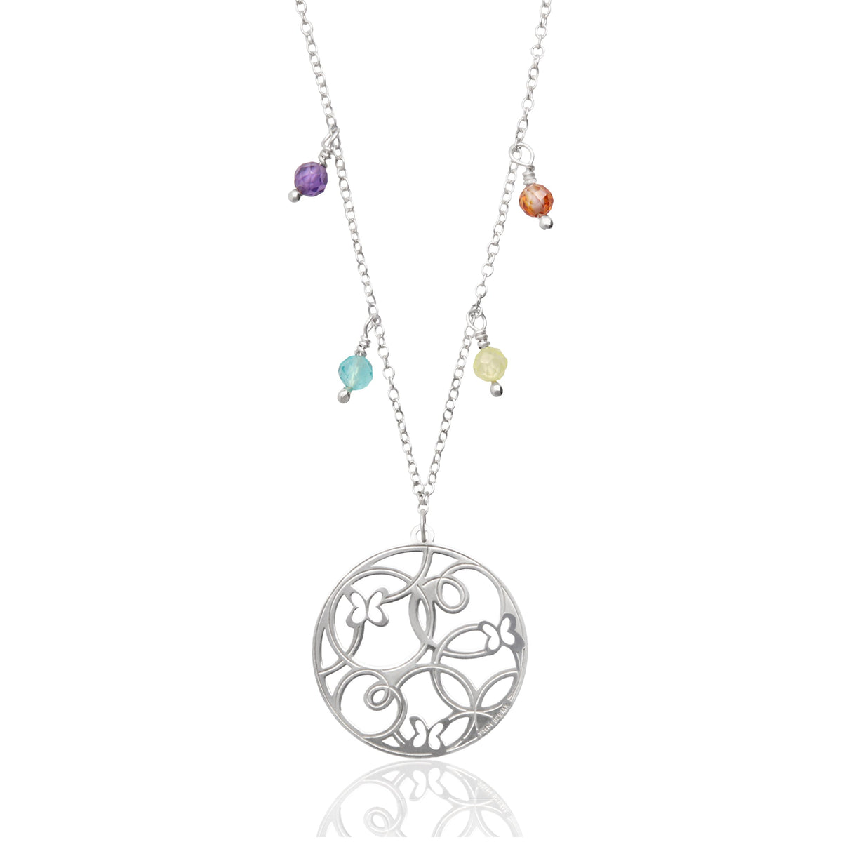 Dije Mujer Plata 925 Joy circulo Circonia