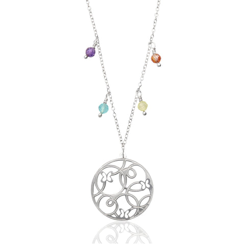 Dije Mujer Plata 925 Joy circulo Circonia