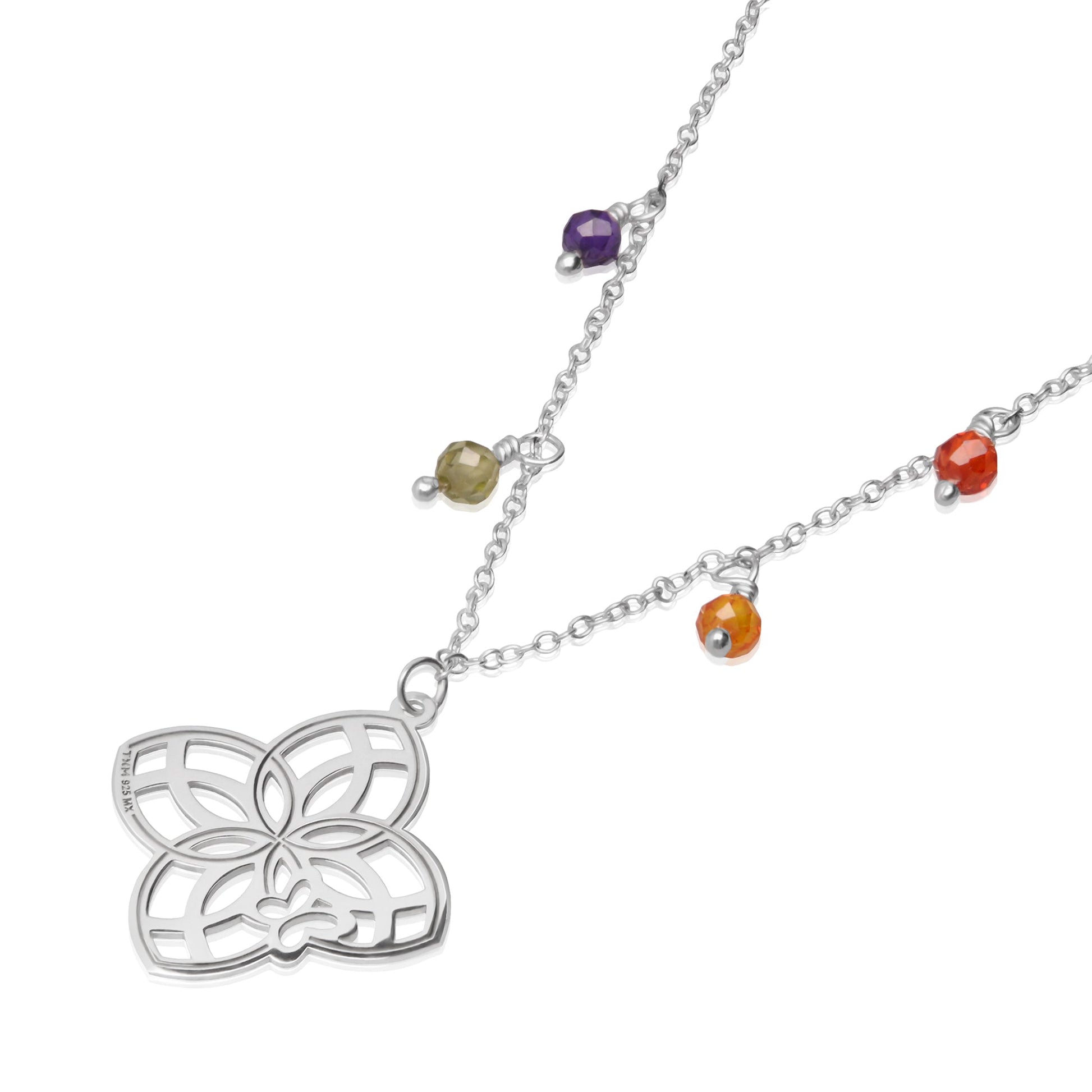 Dije Mujer Plata 925 Joy 4 Petalos Circonia
