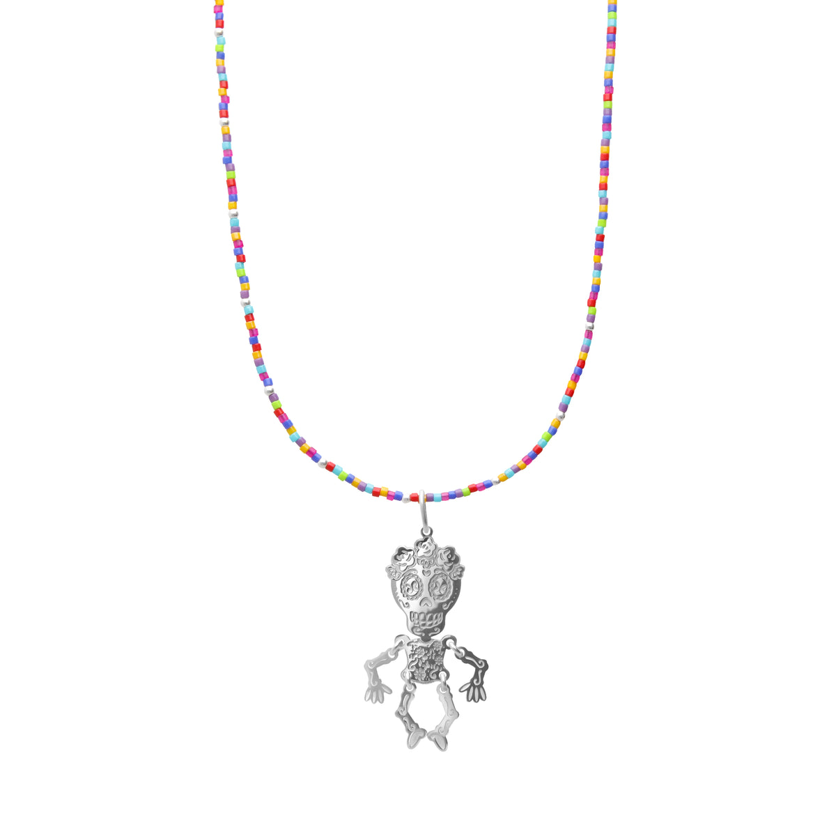 Dije Mujer Plata 925 Dia Muertos Catrina Movil Cuentas - Tanya Moss