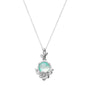 Dije Mujer Plata 925 Mensaje Amor Flor Hojas Madreperla Verde - Tanya Moss